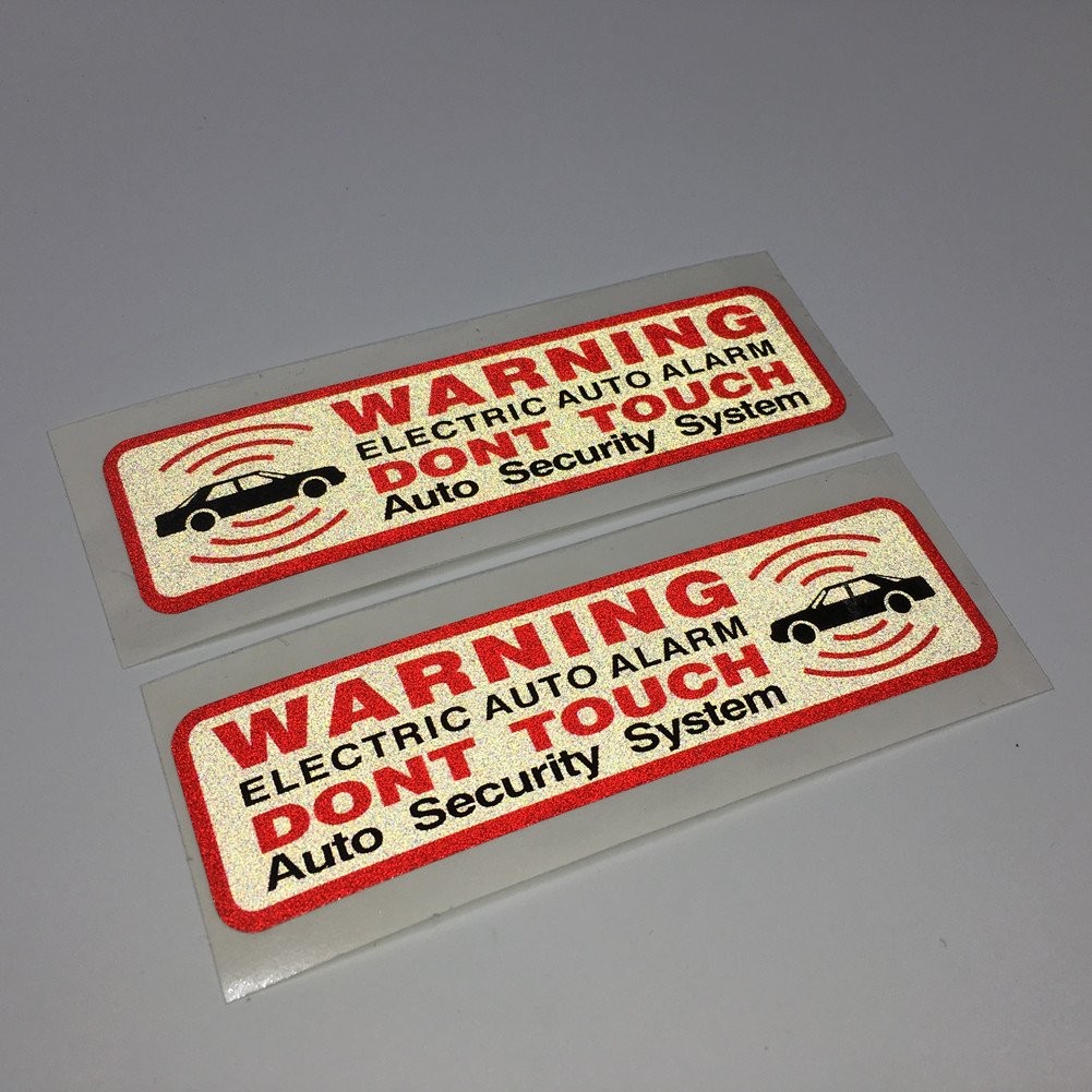 Warning Electric AUTO Alarm Dont Touch Security System Car Stickers Motorcycl…