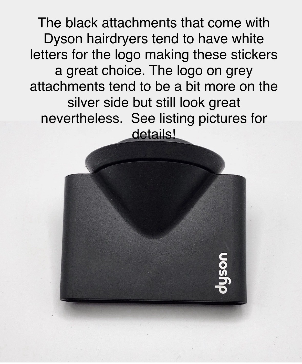 DYSON Supersonic Logo DECALS – For DYSON Hairdryer Attachments