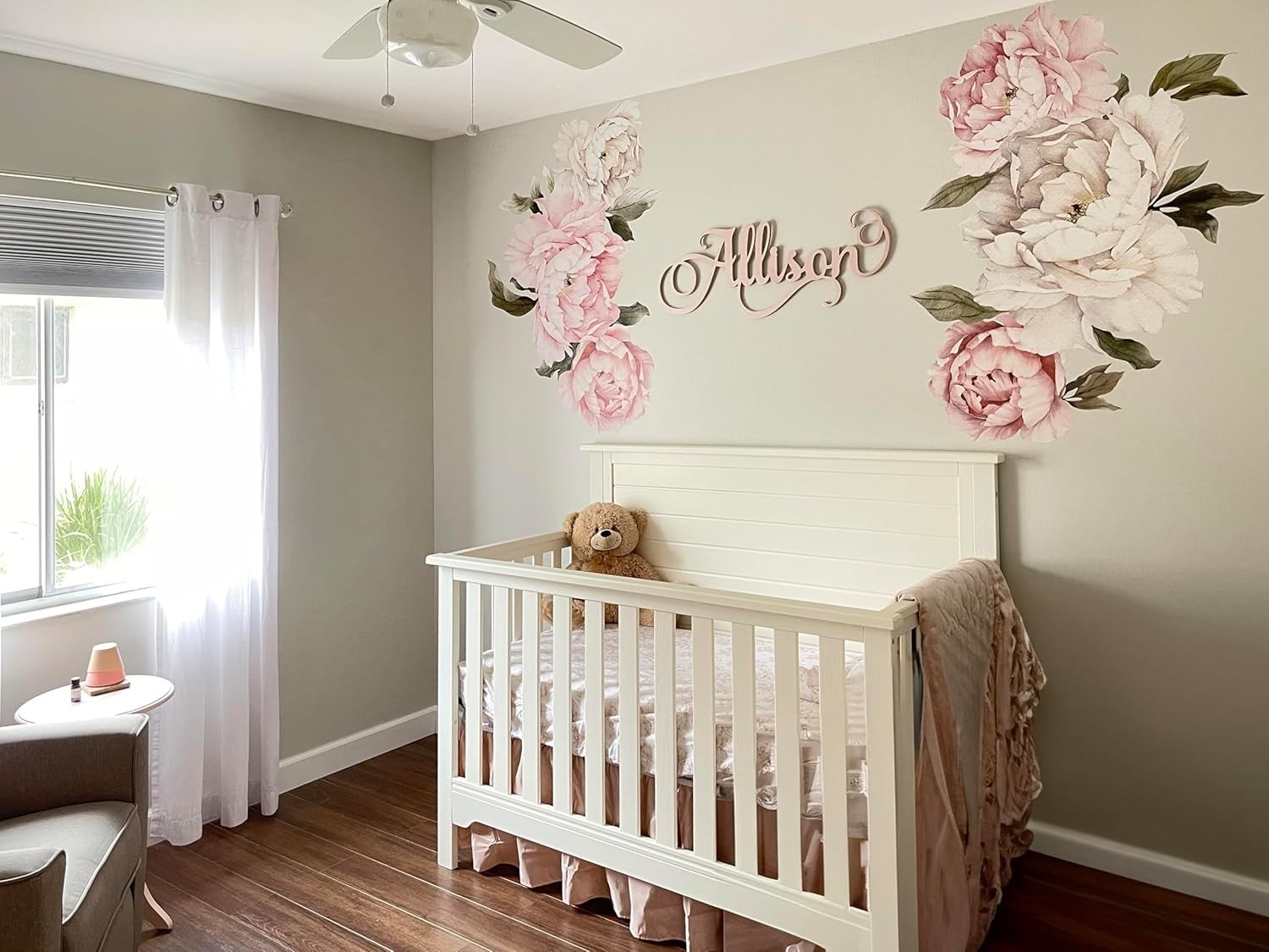 Large 67″ Floral Peonies Wall Sticker – Botanical Beauty for Indoor Spaces