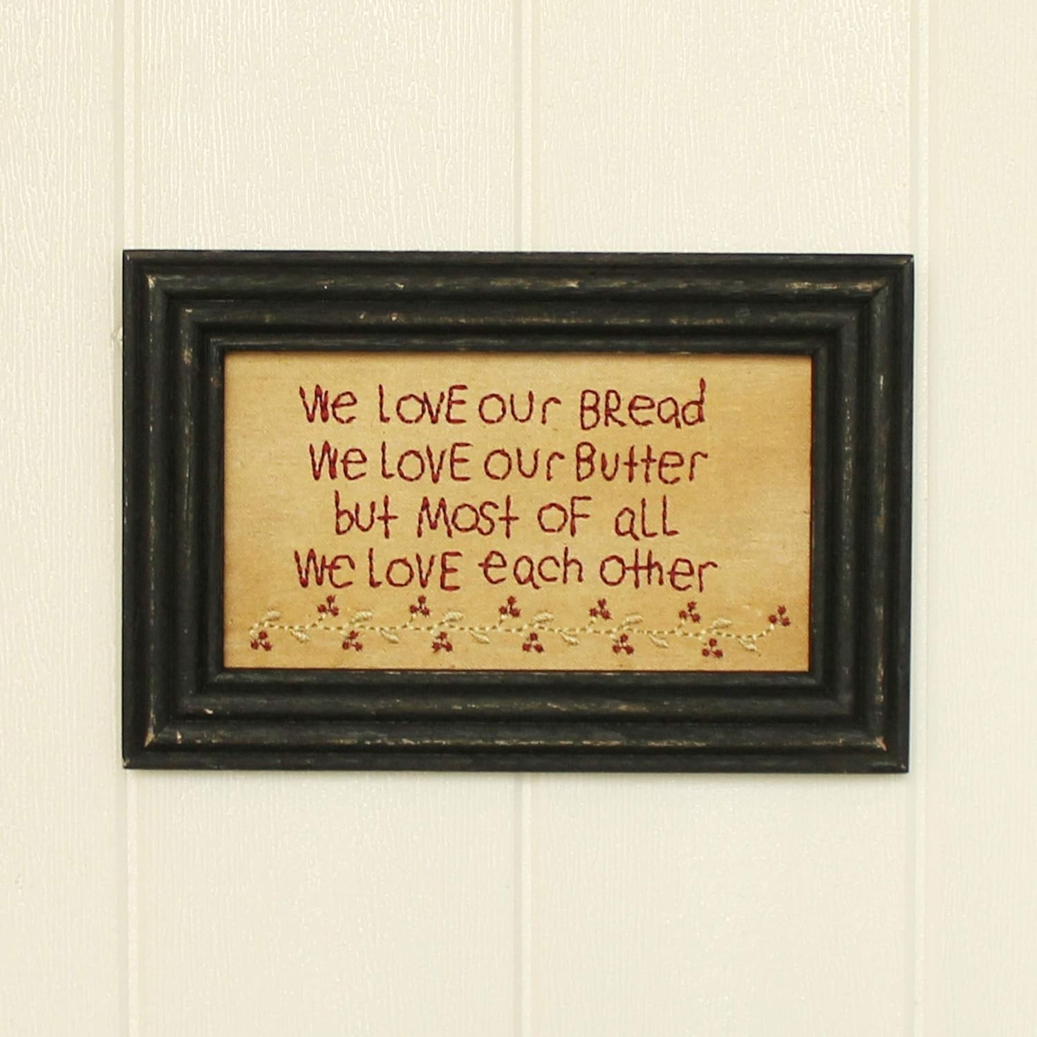 Antique Stitchery Frame Wall Decor 9×6 Inch