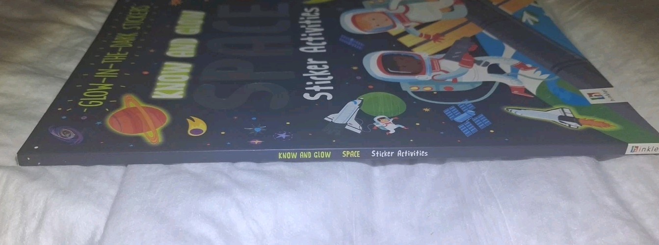 Hinkler “Know And Glow Space Sticker Activities” Glow In The Dark Sticker Book –