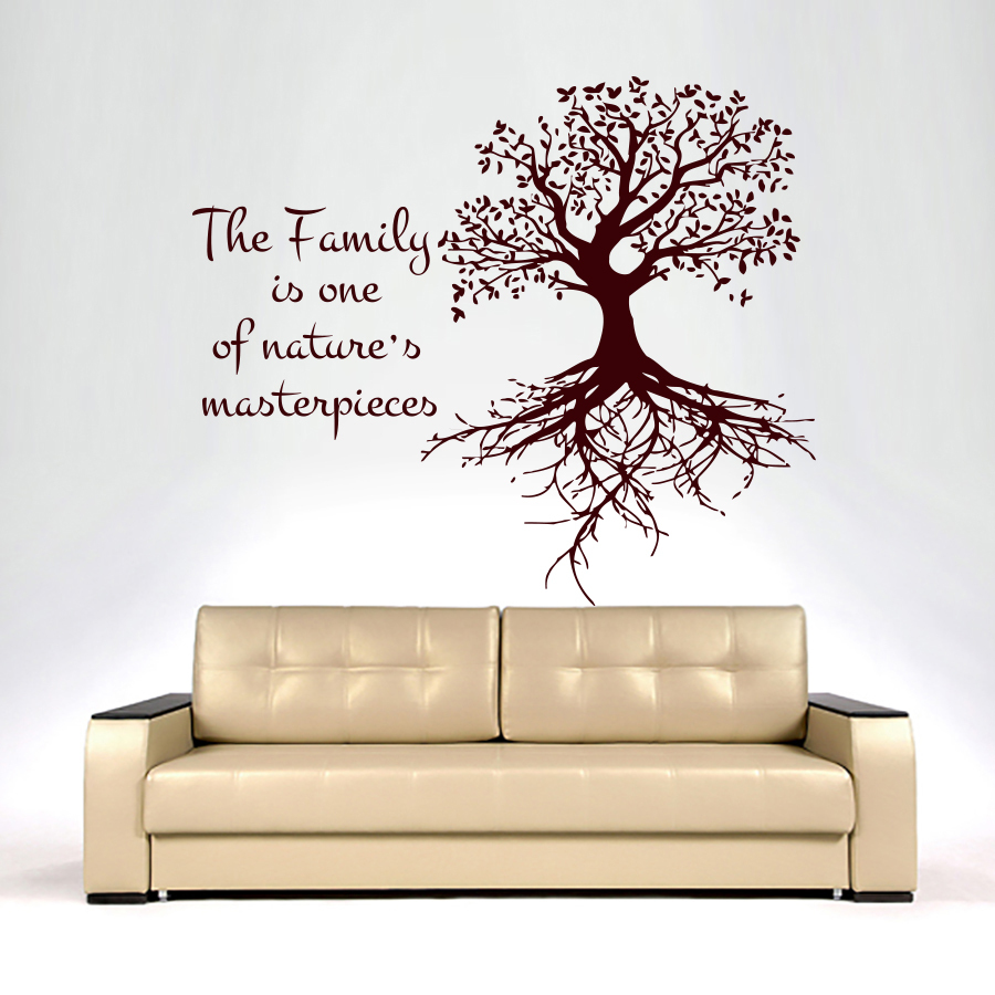 Tree Wall Decals Family is one of nature’s Decal Vinyl Sticker Bedroom Art MN243