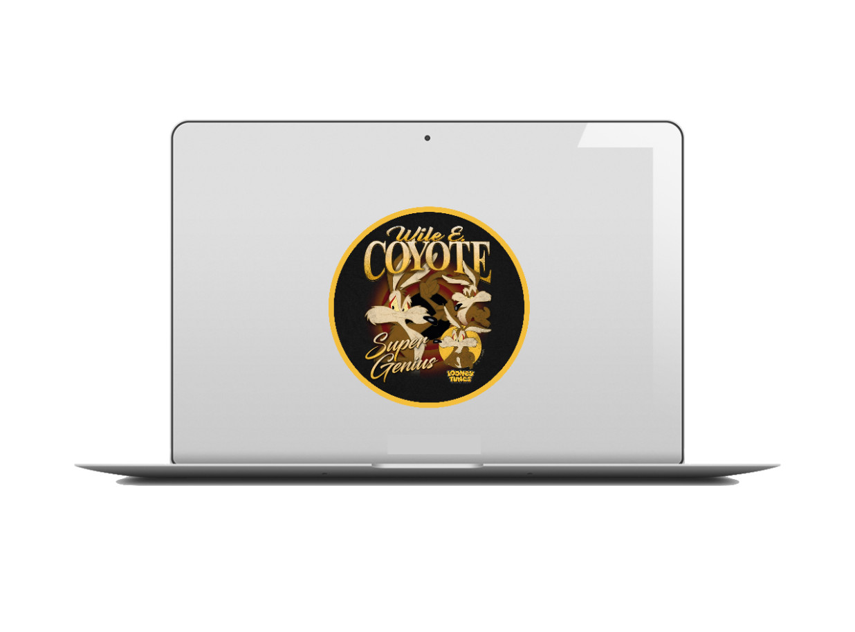 Wile E Coyote (Super Genius) – 4″ Handmade Vinyl Decal Vehicle Laptop Cooler 26