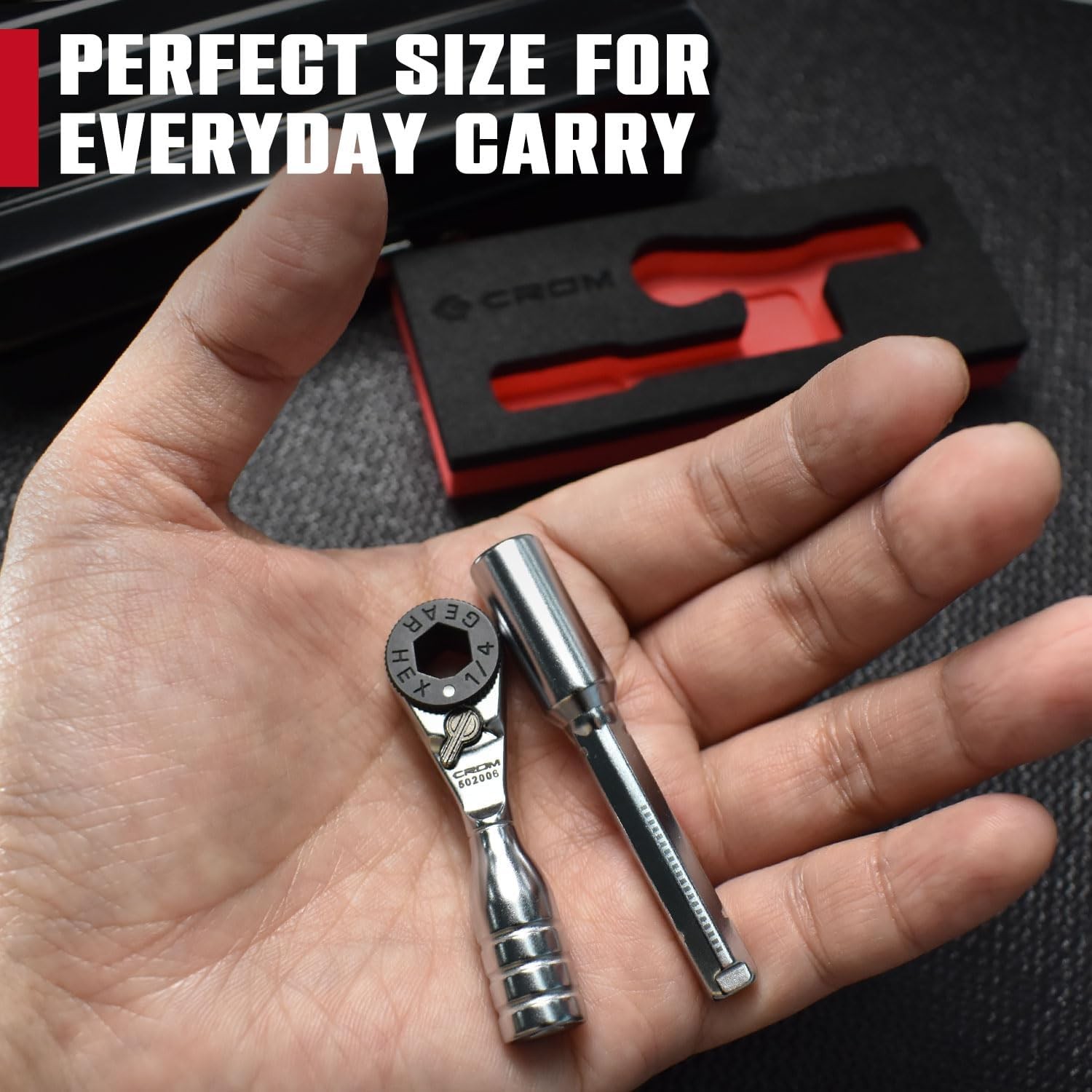 1/4-inch Mini Ratchet Wrench – Use As 1/4 Bit Ratchet, Extender, T-Handle Or 4-I