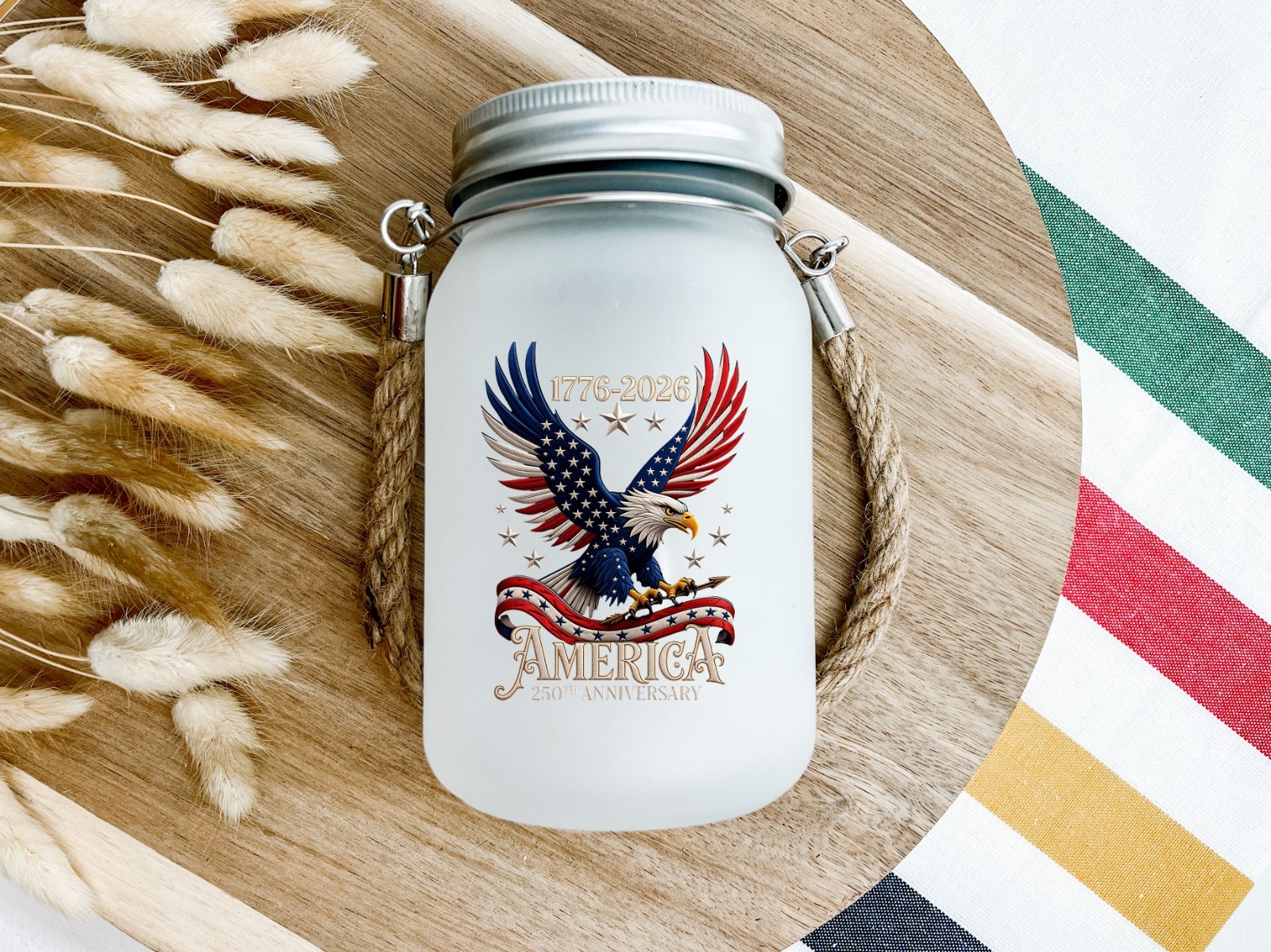 4th of July 250 Year Anniversary UV DTF Transparent Sticker /Decal
