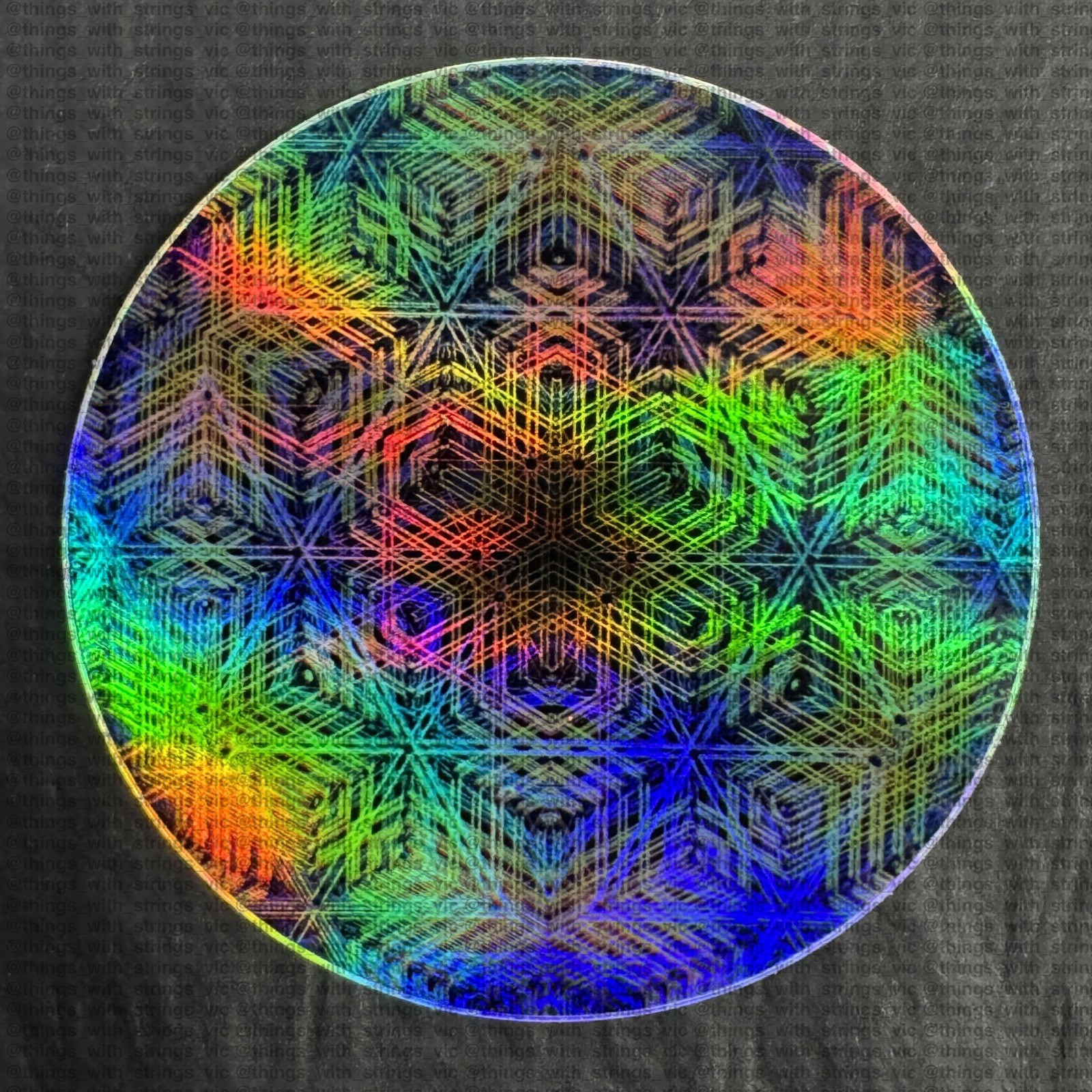Psychedelic Sacred Geometry Art Vinyl Stickers x 3 – Art By Things With Strings