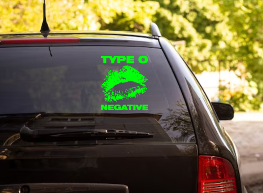 Type O Negative Logo Vinyl Sticker Decal Heavy Metal Band Car Bumper Goth Doom
