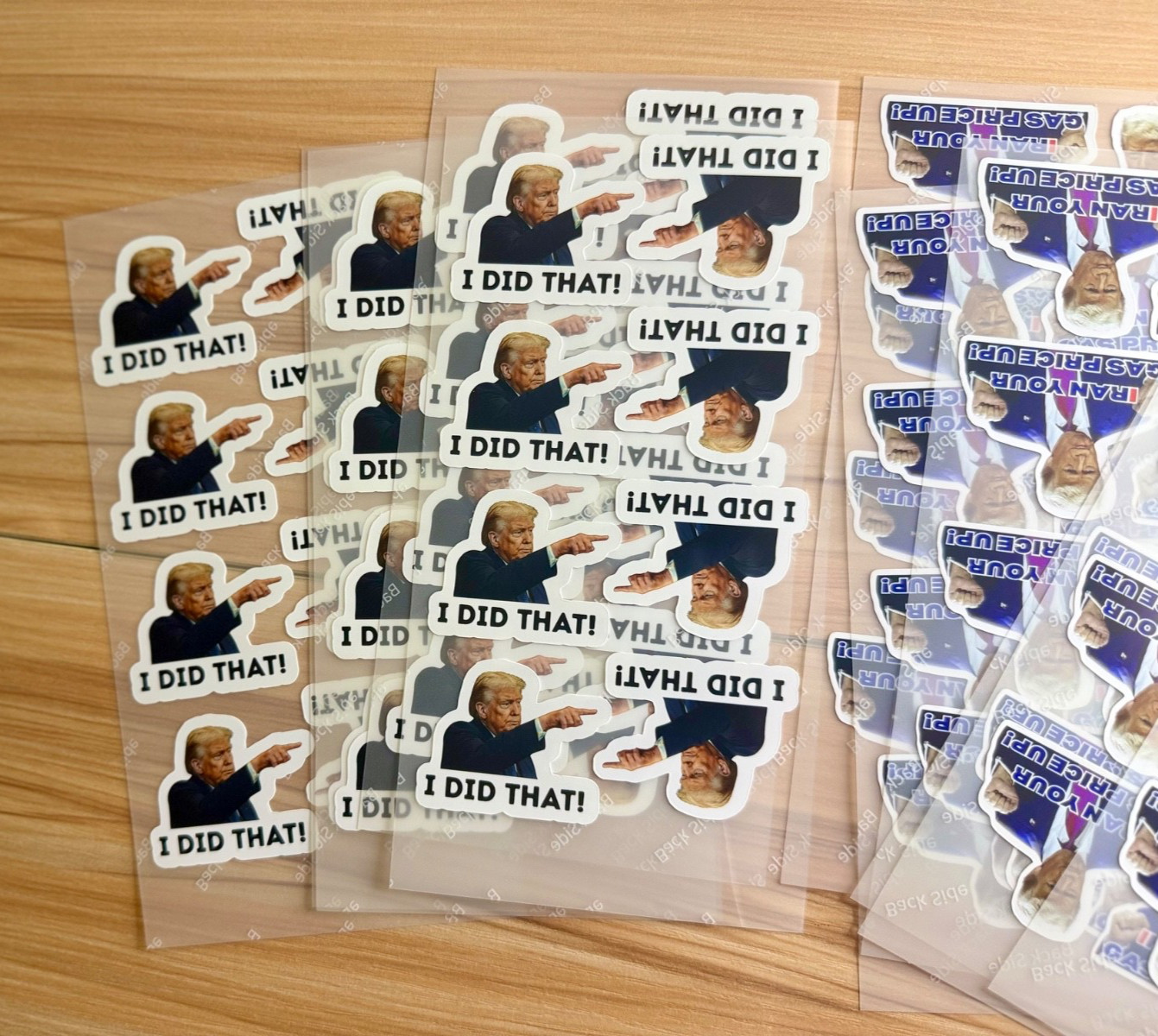 Trump «I DID THAT» Stickers IRAN Your Gas Price Up 100pc Mixed Pack for Gas Pump