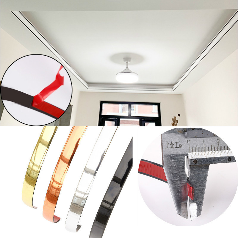 Self-Adhesive Tile Seam Tape Wall Ceiling Mould Strip Furniture Trim Line 1 Roll