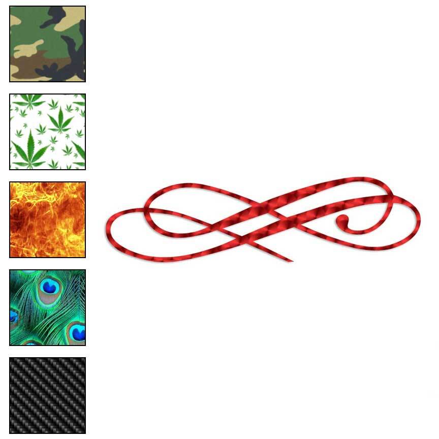 Swash Art Flourish, Vinyl Decal Sticker, 40 Patterns & 3 Sizes, #676