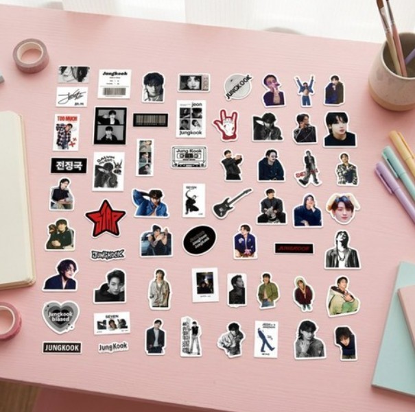Jungkook Sticker Set 50pcs Kpop DIY Decoration Waterproof