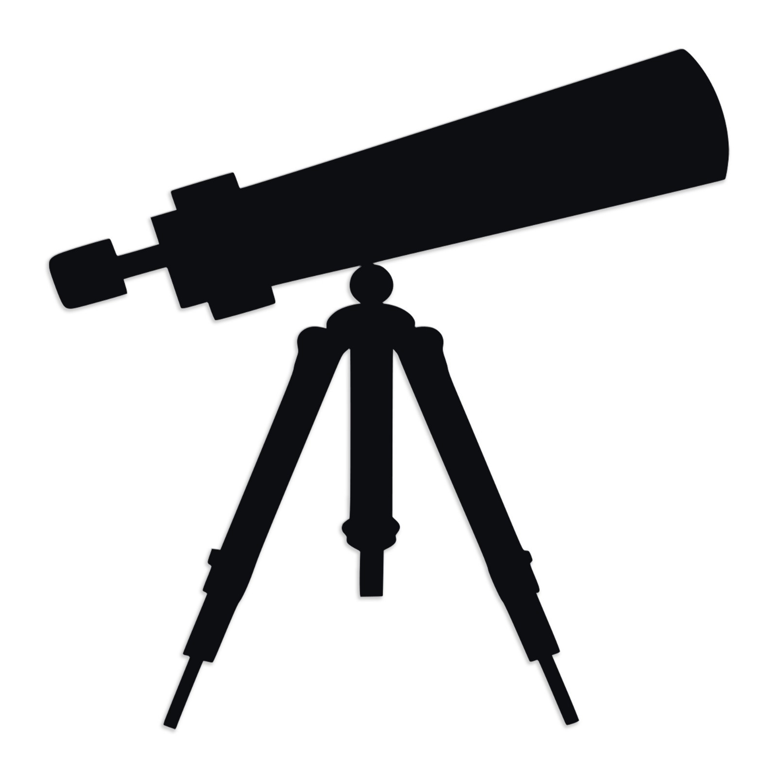 Telescope on Tripod Vinyl Decal – Astronomy Stargazing Sticker – 20 Colors