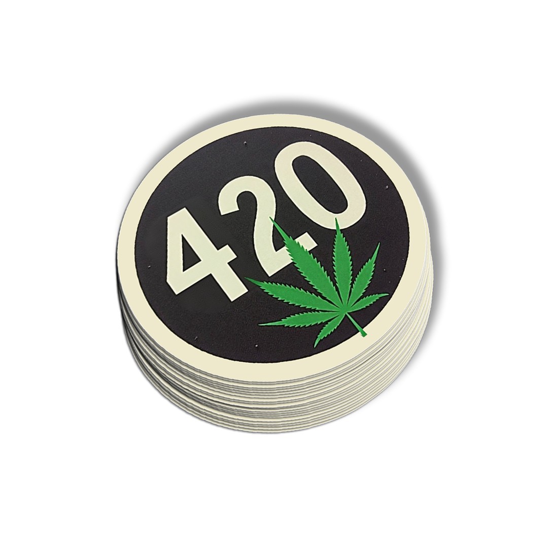 Pot Leaf 420 Vinyl Sticker: Cannabis Decal