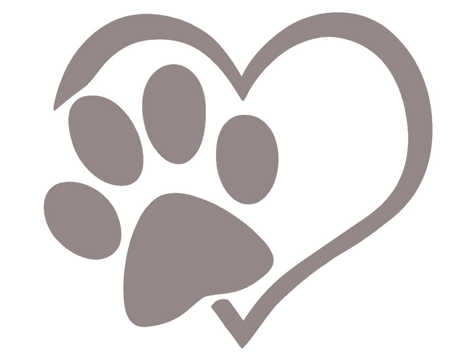 PAW PRINT IN HEART, PET, DOG, CAT Decal Stickers for Cars, Window, Laptop, Wall