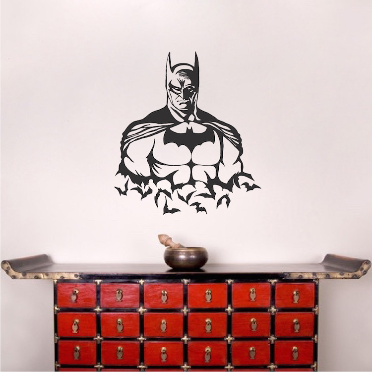 Cool Batman Wall Decal Justice League Mural Superhero Gotham Bruce Wayne, s93