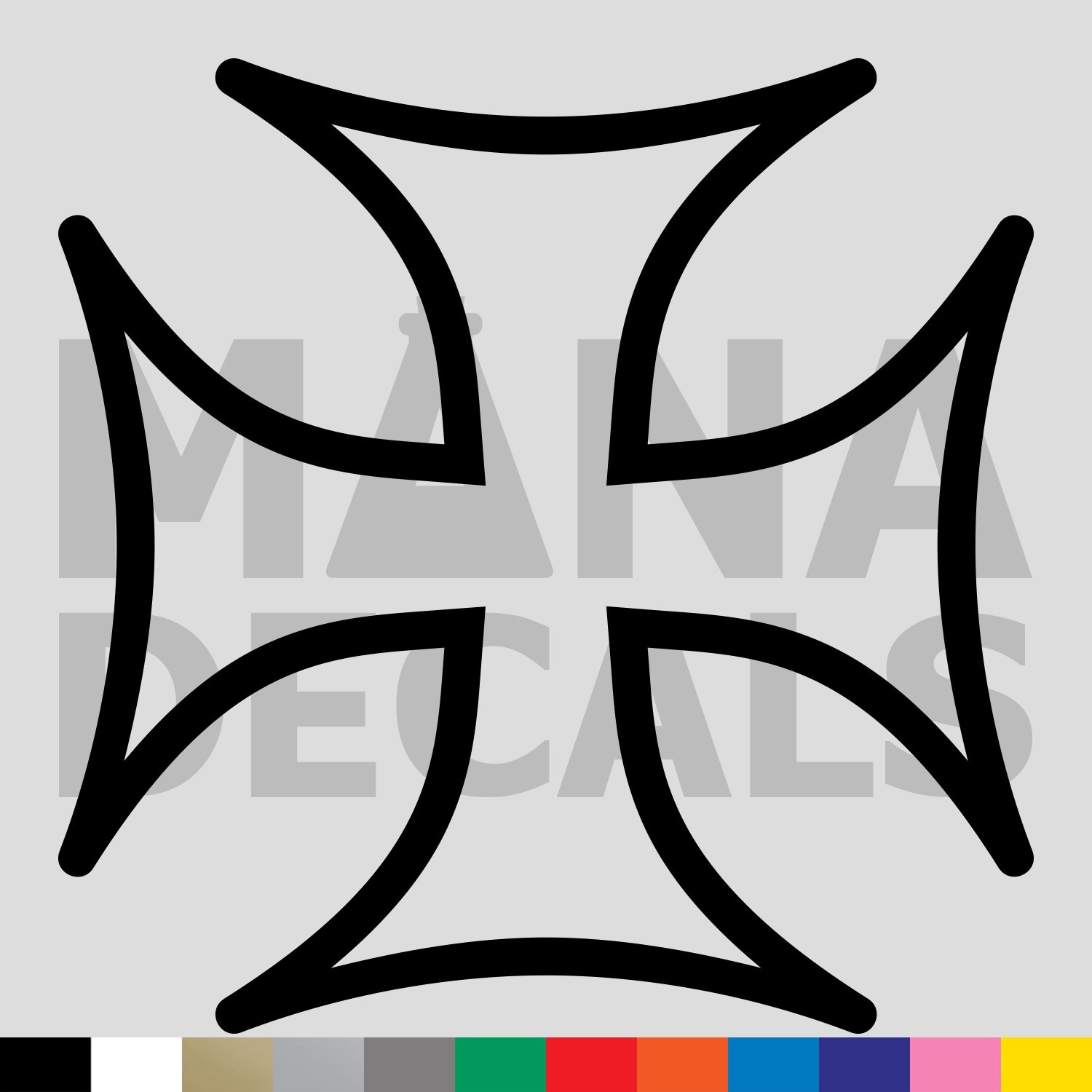 Iron Cross Vinyl Die Cut Decal Sticker – Motorcycle Biker Chopper Maltese