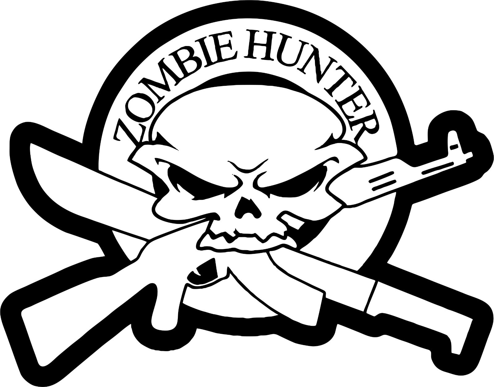 Zombie Hunter Walking Dead Monster Car Truck Window Laptop Vinyl Decal Sticker