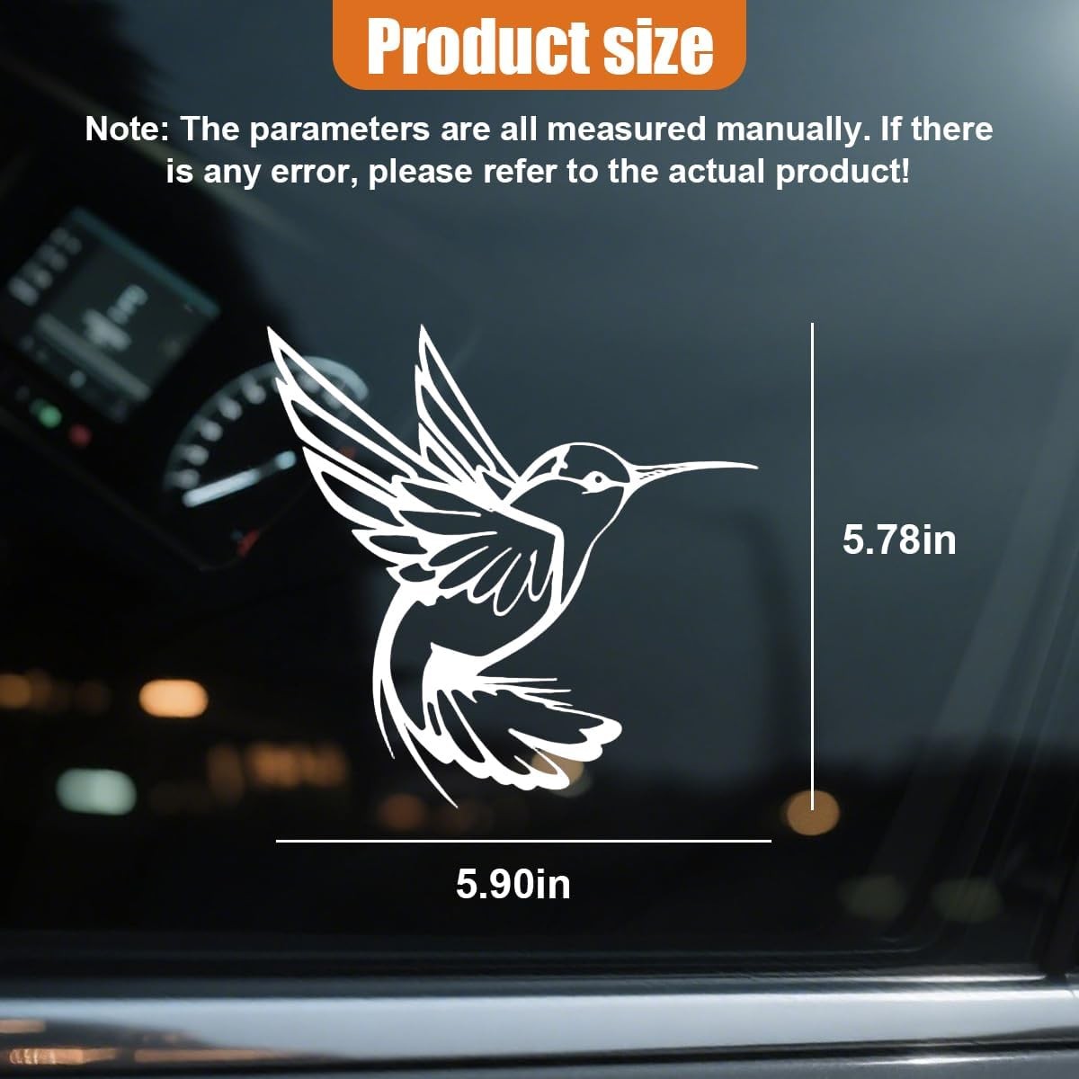 White Hummingbird Waterproof Vinyl Car Sticker Auto Laptop Wall Decal