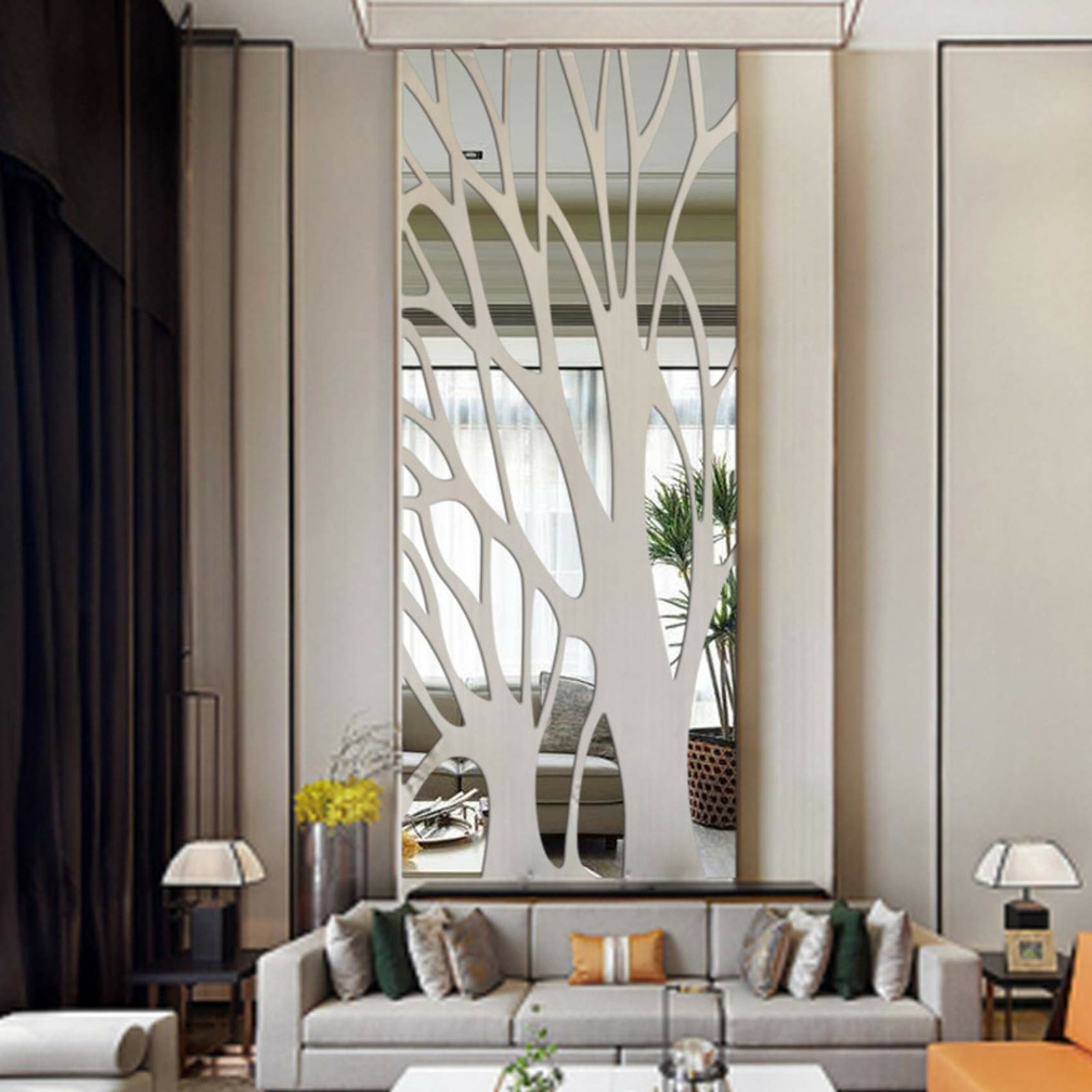 Mirror Wall Stickers – For Living Room/Bedroom, Decorative Self-Adhesive Mirrors