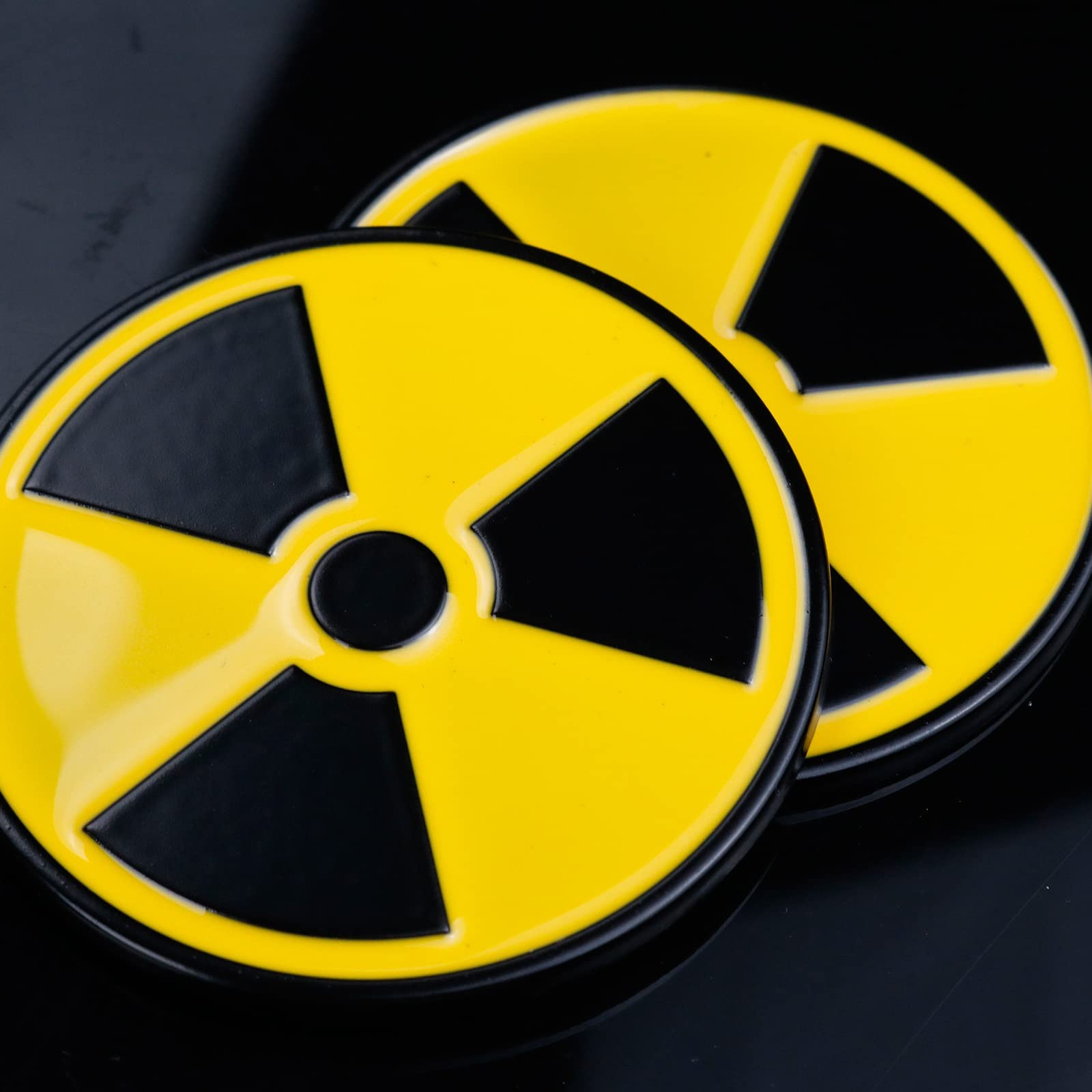 Nuclear Radiation Warning Car Sticker, Nuke Radioactive Sign Metal Emblem, Never