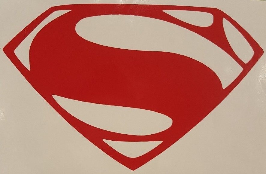 Superman Man of Steel «S» Chest Logo vinyl sticker decal choose size/color