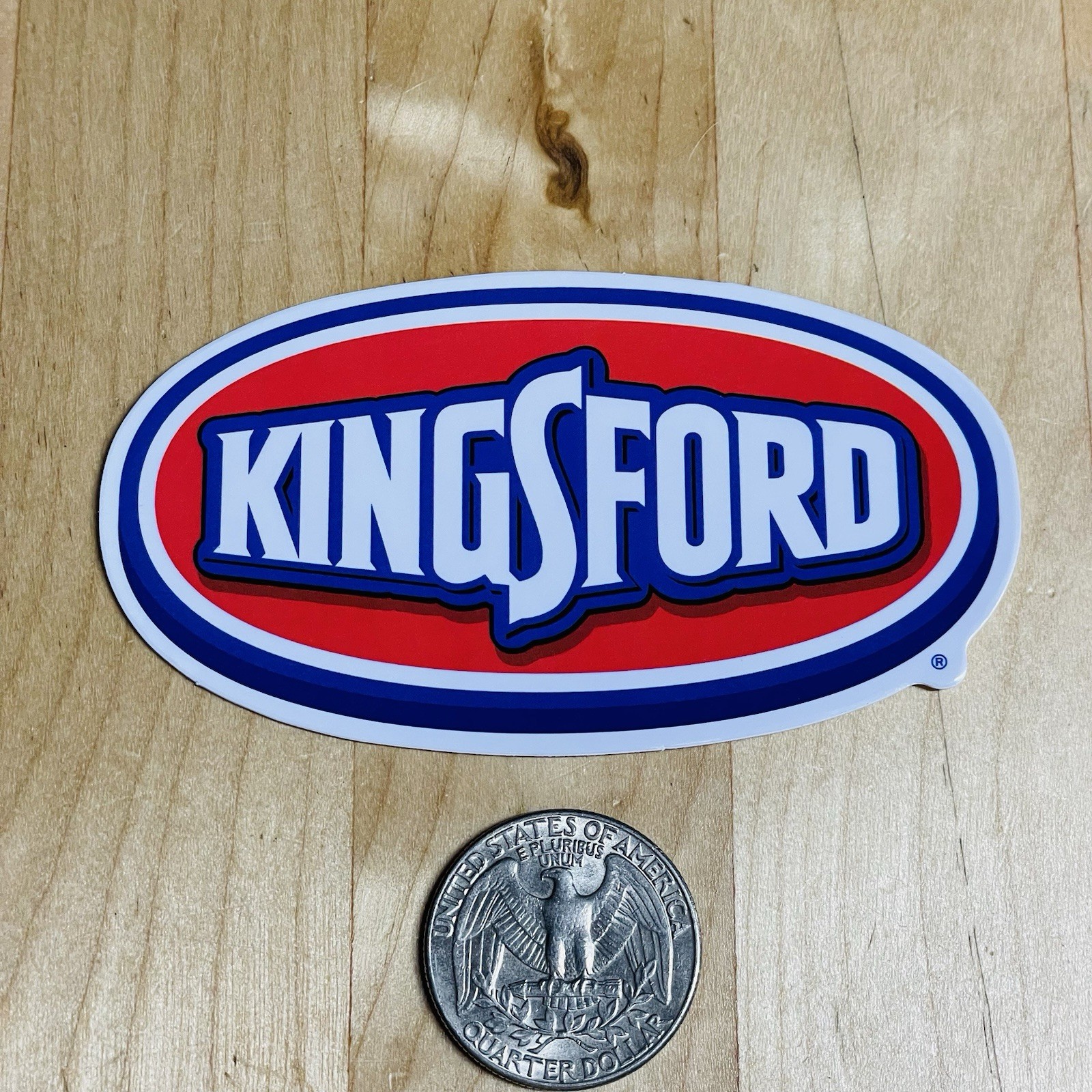 Kingsford Charcoal Grilling Barbecue 3.25″ Glossy Grill Red Logo Sticker Decal