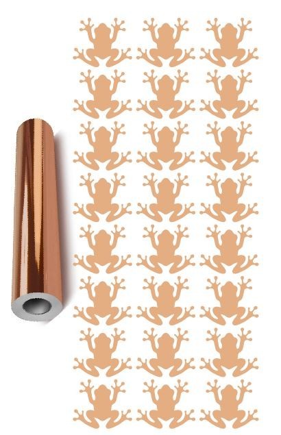 Frog Stickers Sticker Vinyl 1.20″ DC34 Chrome Rose Gold
