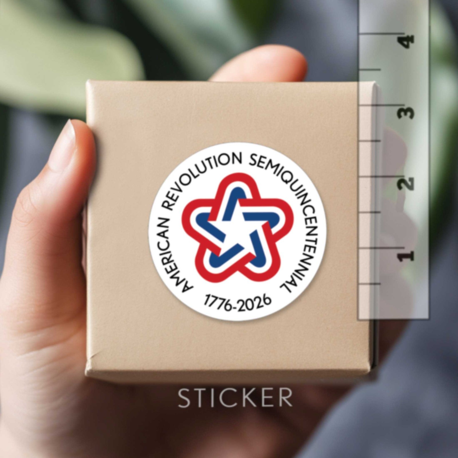 USA Stickers – Celebrate 1776-2026 – Retro Star America, Semiquincentennial, 250