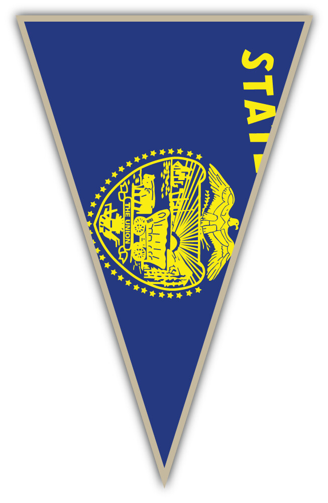 Oregon USA State Flag Car Bumper Sticker Decal
