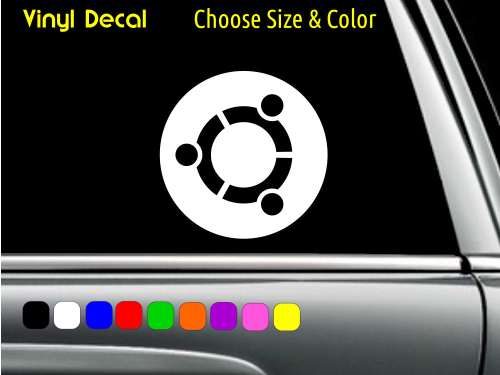 UBUNTU Linux logo Vinyl Decal Laptop Car Window Sticker CHOOSE SIZE COLOR