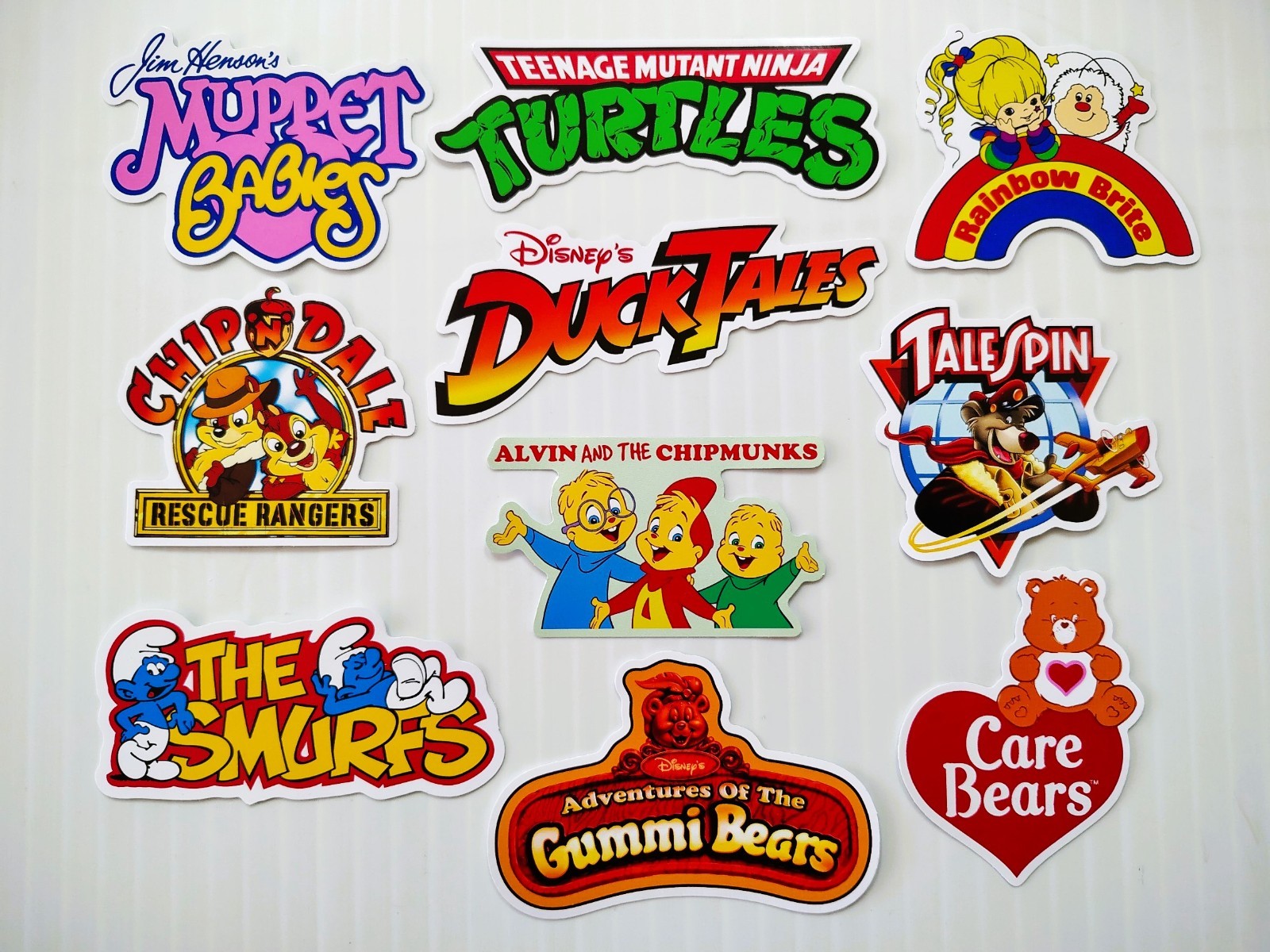 Classic Cartoons Sticker Pack (10) Smurfs Care Bears Muppet Babies Rainbow Brite