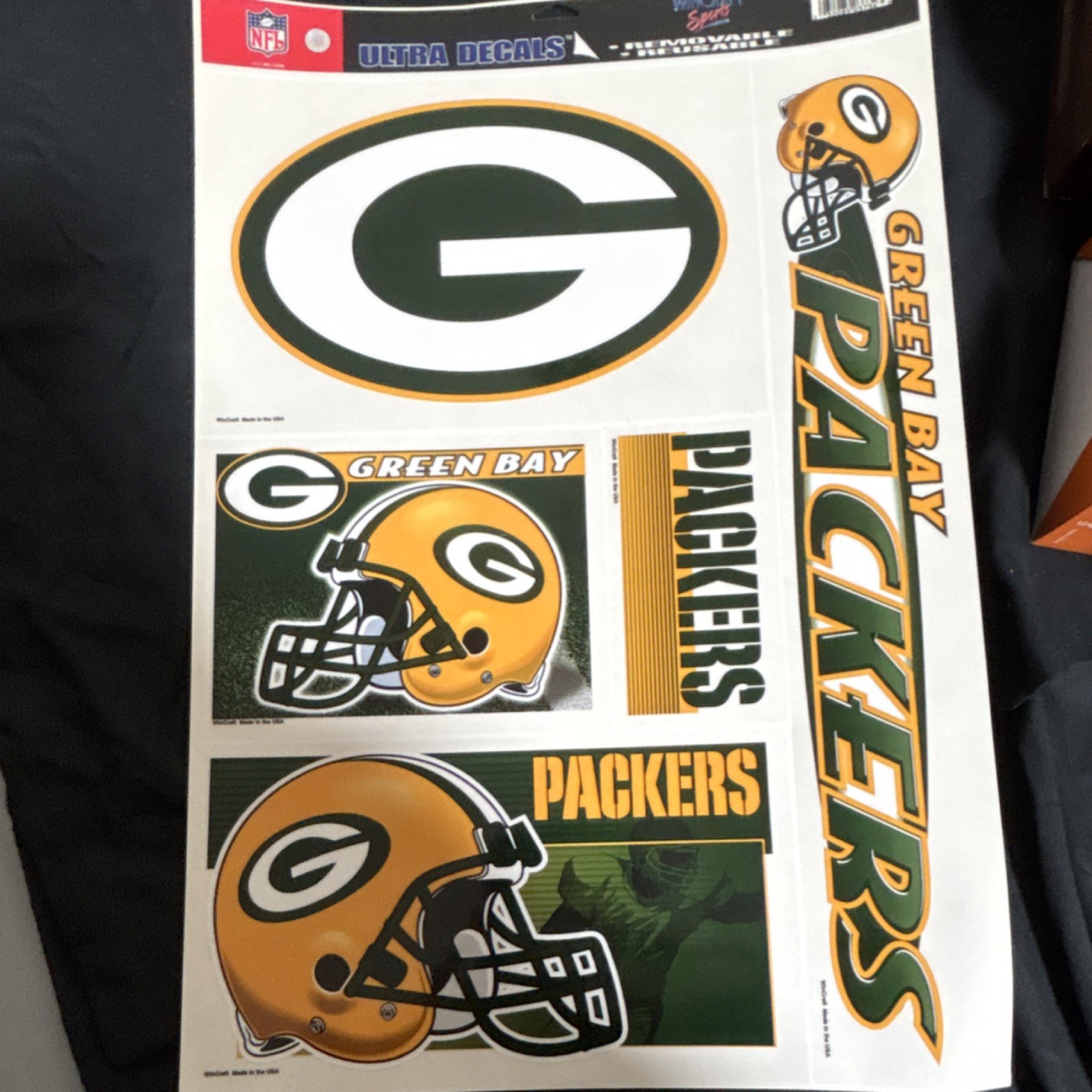 WinCraft Green Bay Packers NFL Ultra Decals Removable Reusable Car Window Wall