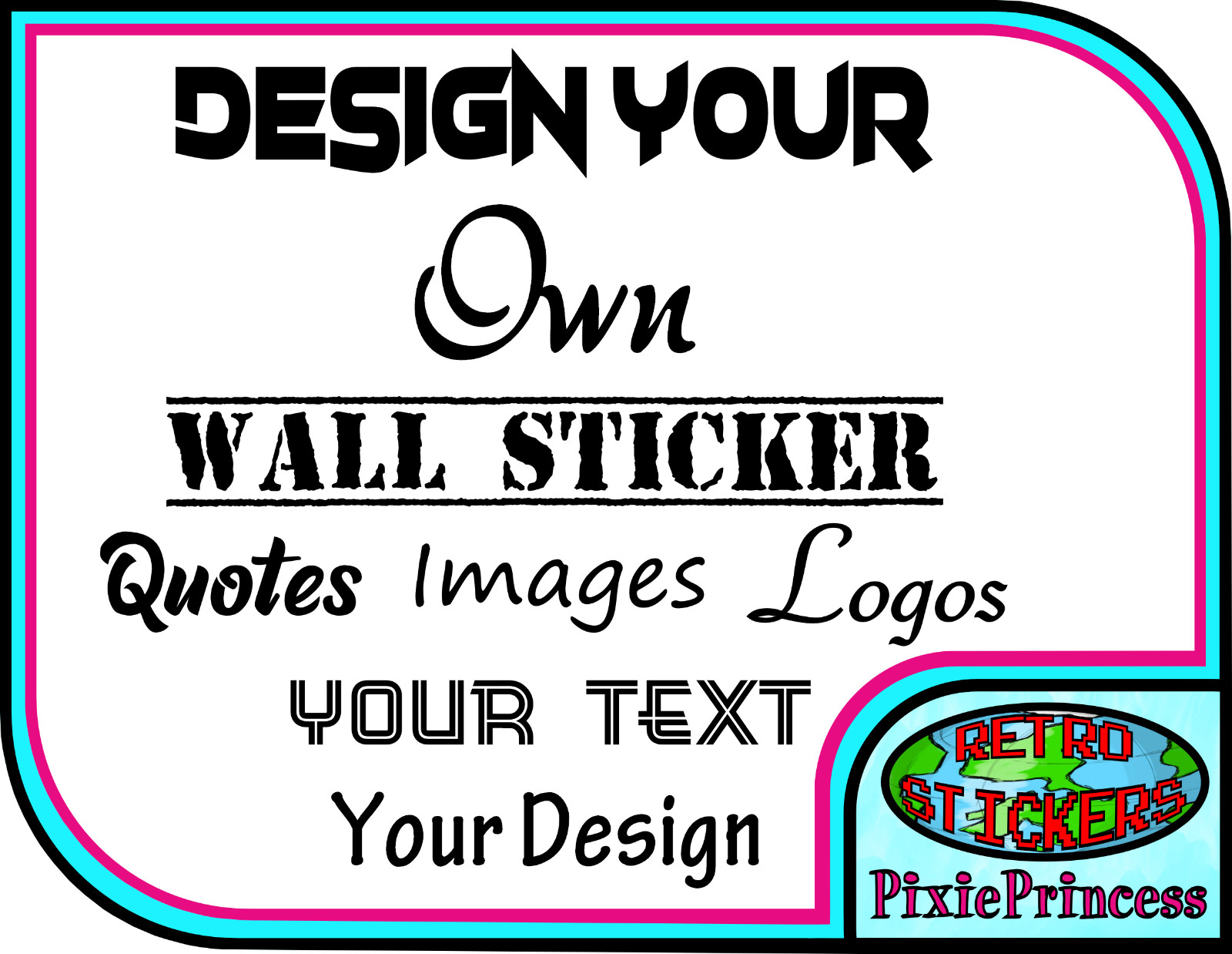 Business Sticker Custom Window Wall Sign Vinyl Decal Design Your Own Logo Quote