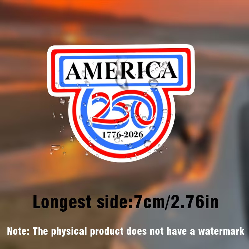 Americas 250th Birthday Vinyl Decal Durable Sticker Celebrating America 1 pcs