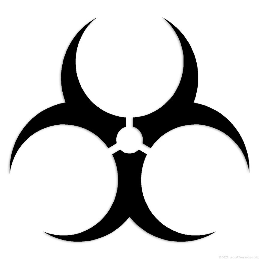 Biohazard Bio Hazard – Decal Sticker – Multiple Colors & Sizes – ebn6416
