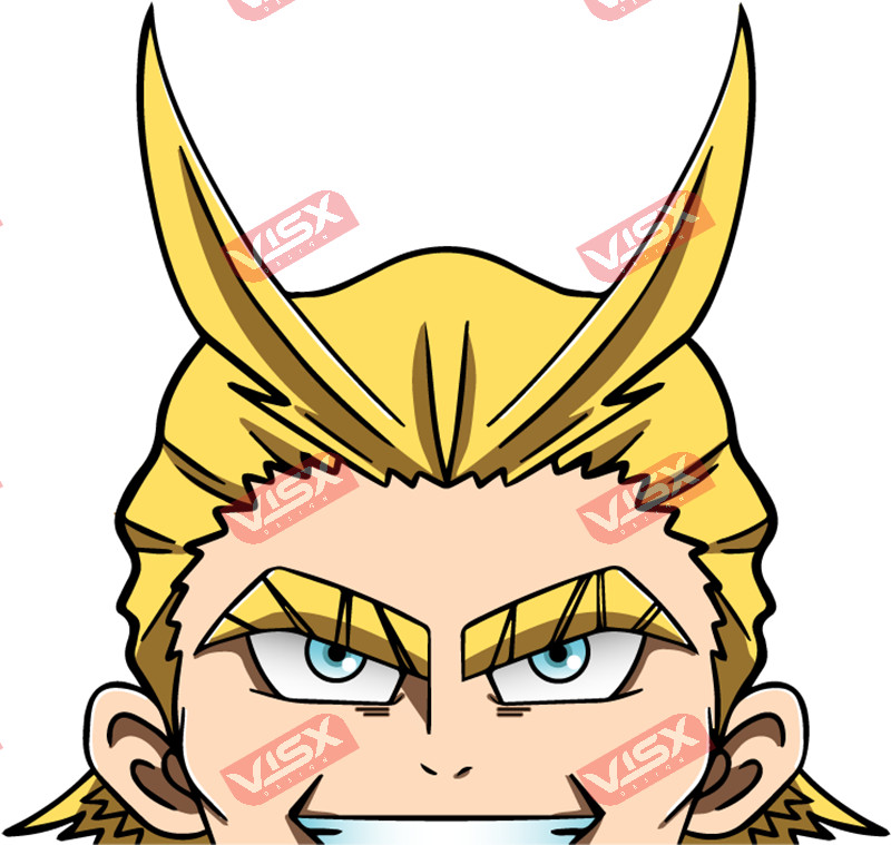 All Might My Hero Academia Anime Peeker Bumper Stickers Car Decal Vinyl