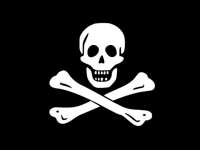 PIRATE FLAG Skull and Bones Vinyl Decal Car Wall Sticker CHOOSE SIZE COLOR