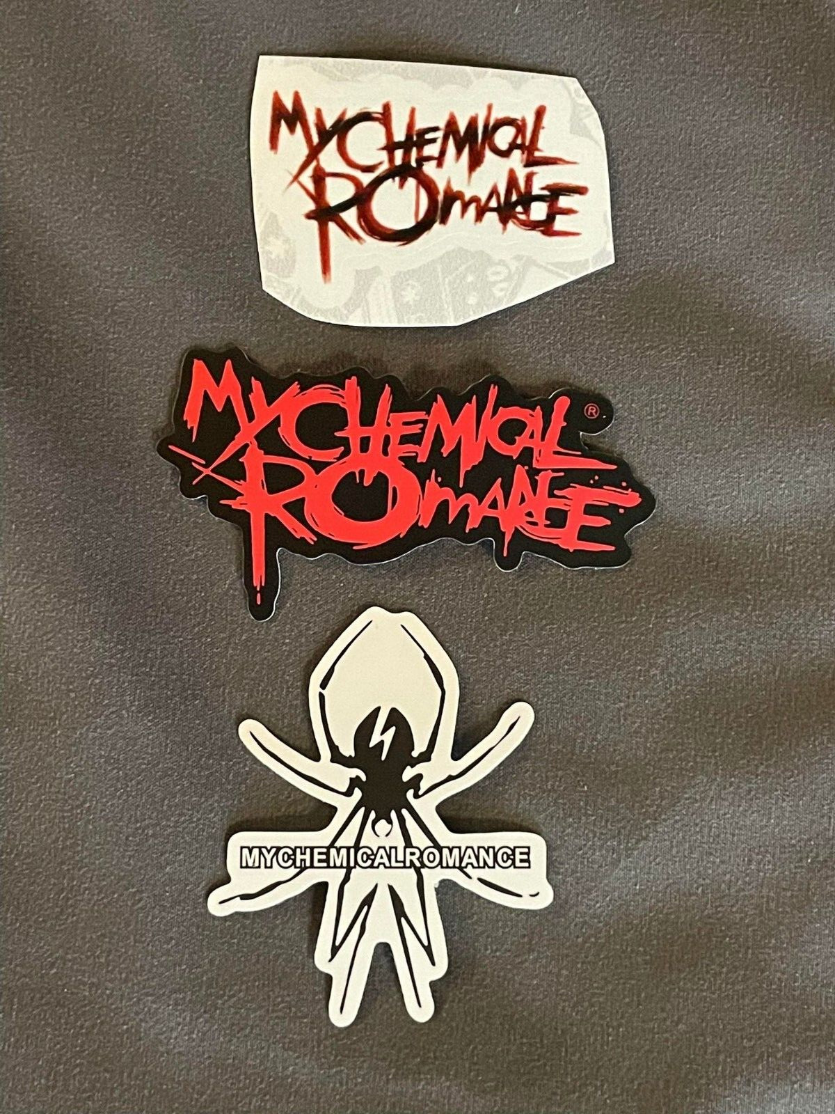Lot of (3) MY CHEMICAL ROMANCE 1 1/4″ to 3″ Band Stickers FAST! FREE SHIP!