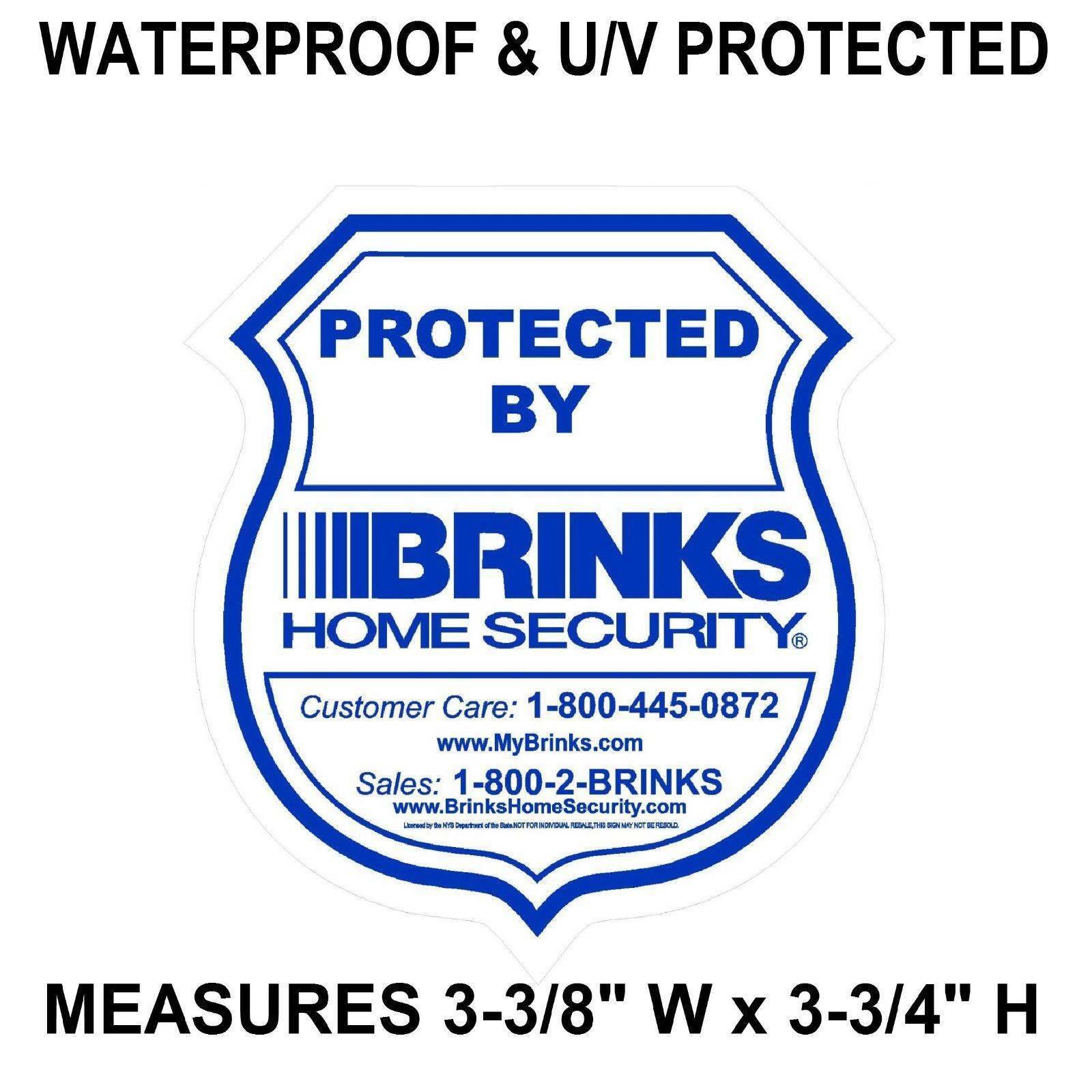 BRINKS HOME SECURITY+CAMERA WINDOW WARNING STICKERS 4 DECALS SIGNS 99 CENT