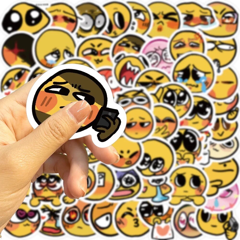 20 Random Smiley Face Yellow Emoji Stickers Decals Hydro Car Yeti Free Shipping!