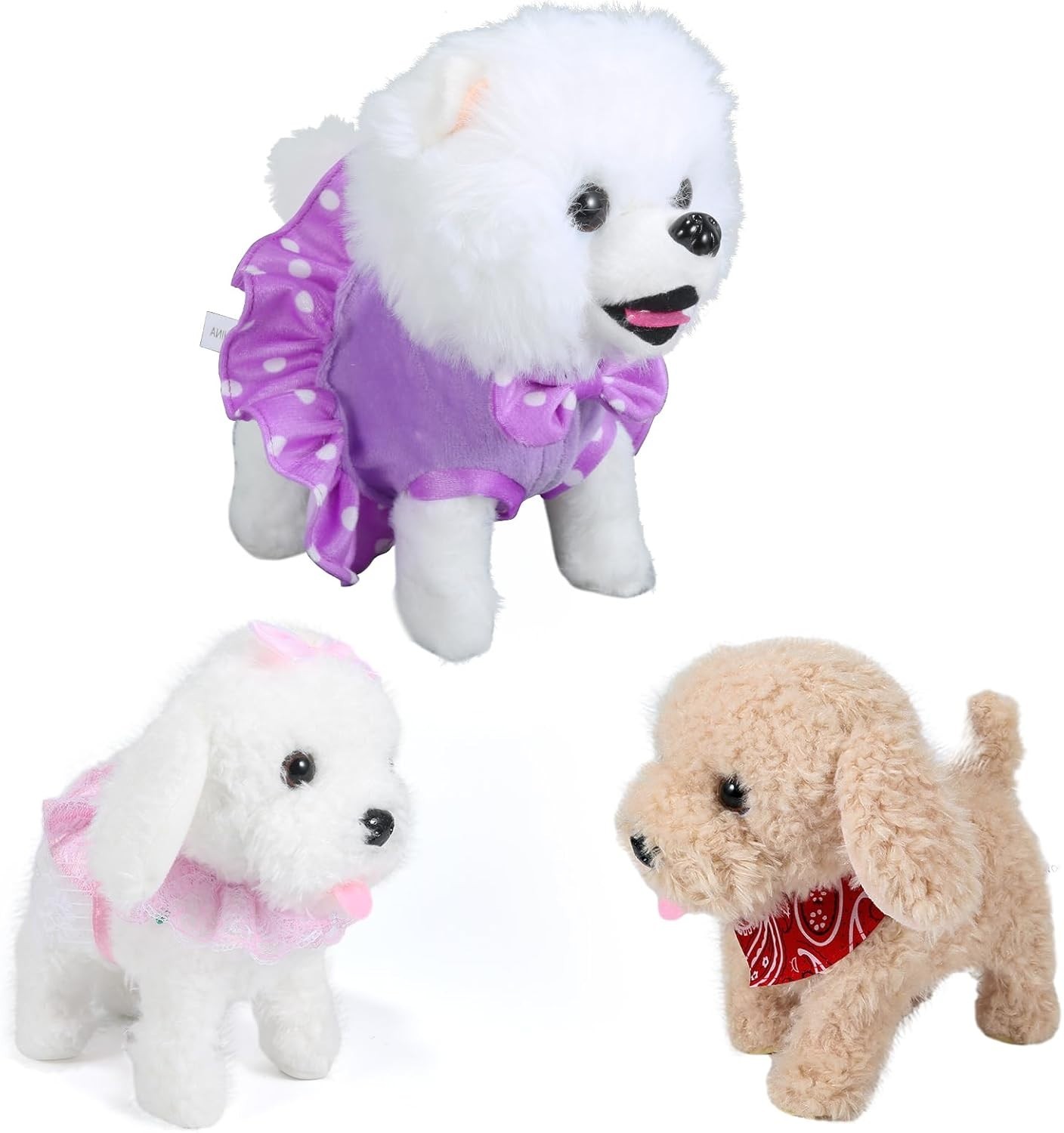 Interactive Walking Plush Puppy Toy Dog, Remote Control Electronic Robot Dog …