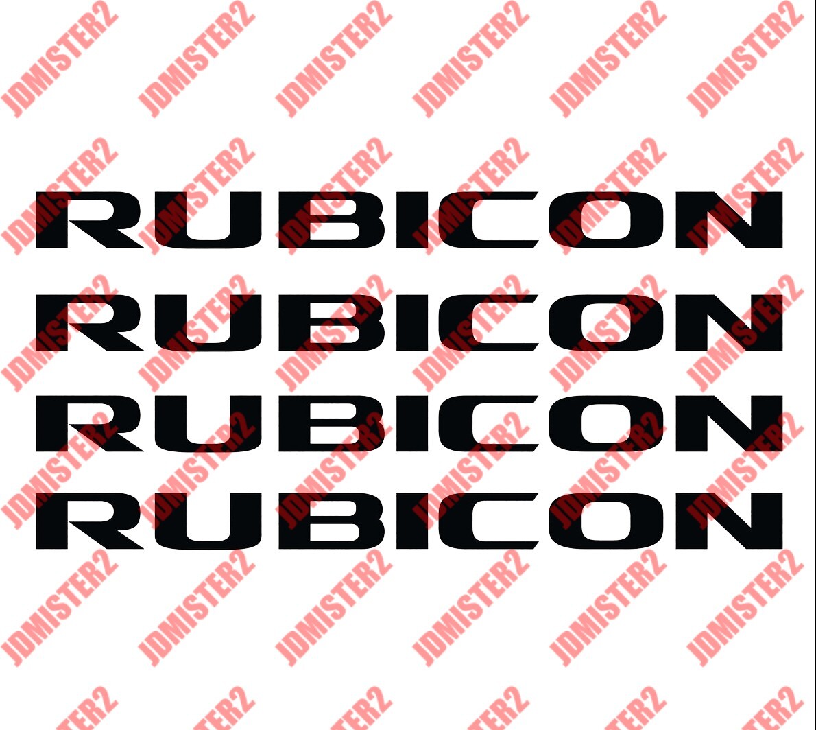 Rubicon Decals Off Road 4×4 Car Truck Window Vinyl Sticker – Any Color Any Size