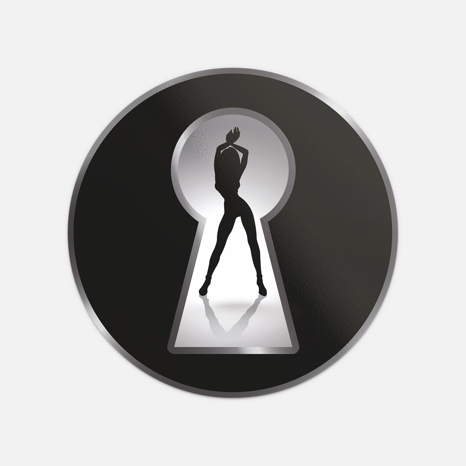 Key Hole Woman Figure Vinyl Sticker Decal
