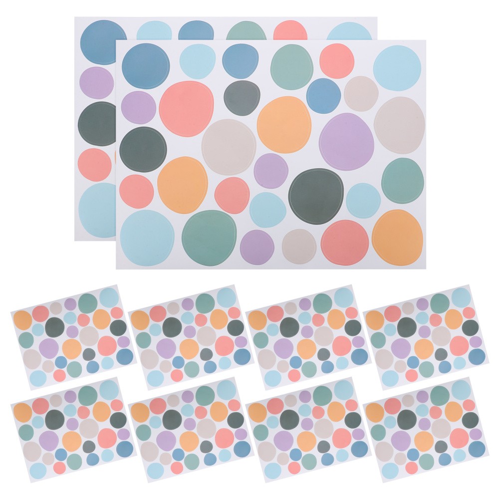 10 Pcs Colorful Irregular Dot Wall Decals Boho Style Stickers for Nursery Room