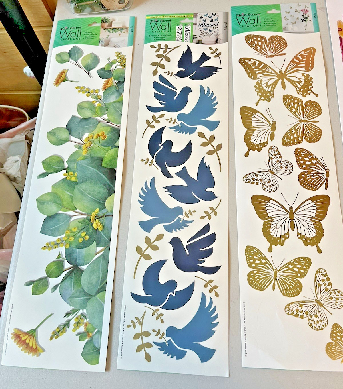 Main Street Wall Creations Jumbo Stickers 6 Are Double-sided lot of 9 total