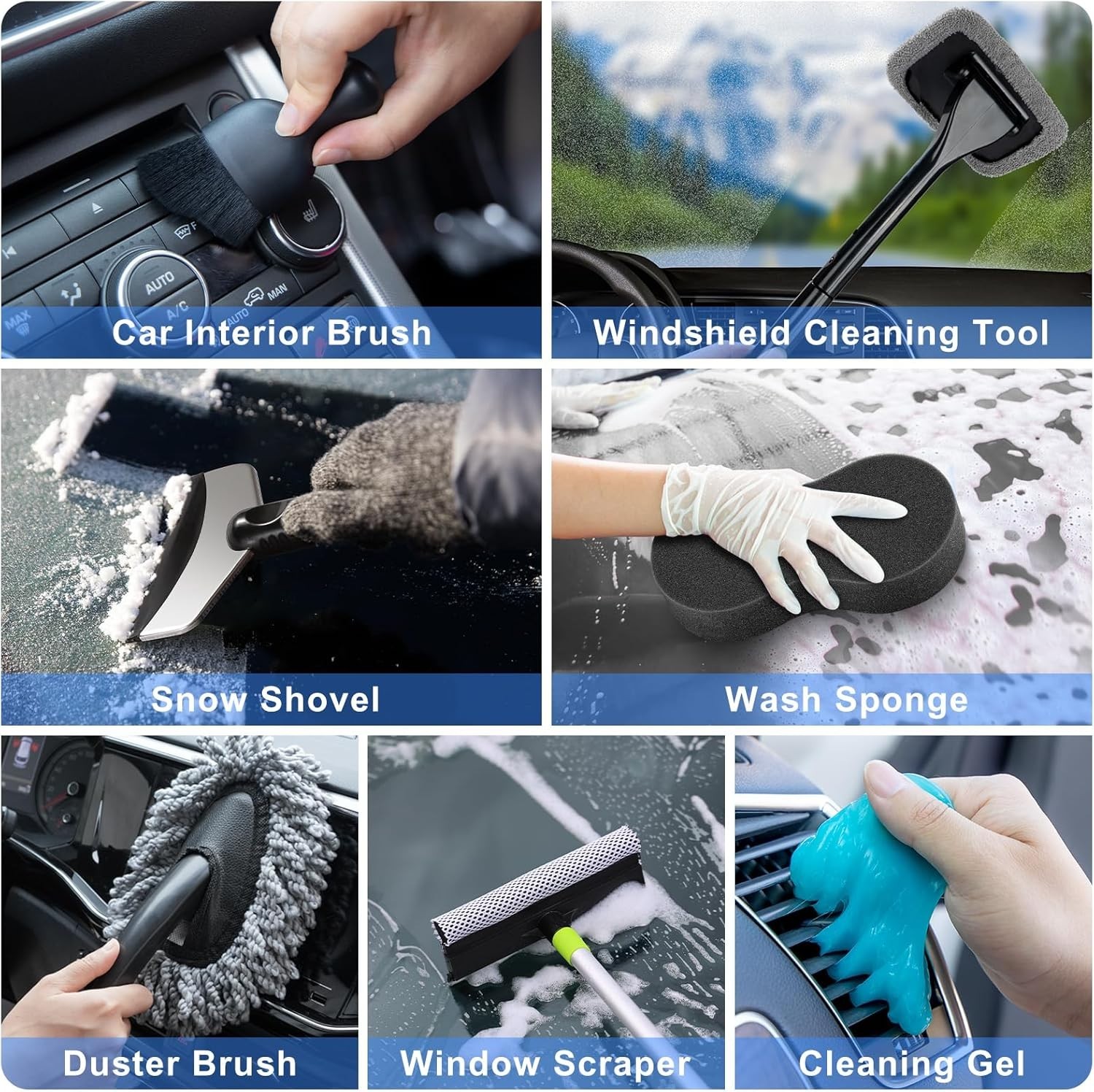 Comprehensive 42-Piece Car Detailing Kit – Interior & Exterior Cleaning Tools