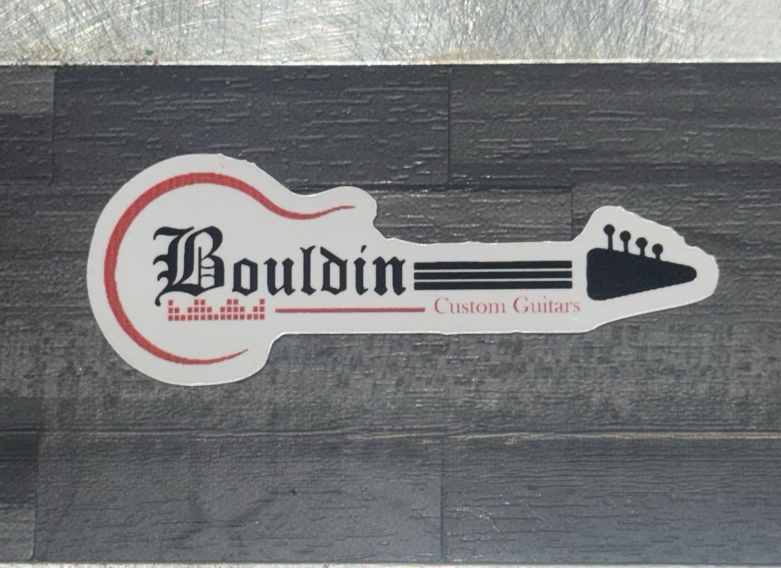 Official Bouldin Custom Guitars- Guitar Logo Sticker / Decal