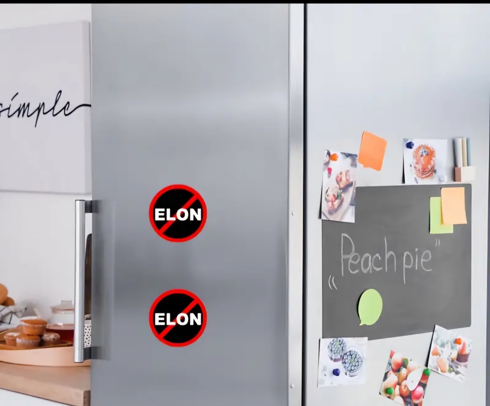ANTI Elon Sticker, No Elon Sticker, anti Musk Tesla Bumper Decal Free Ship
