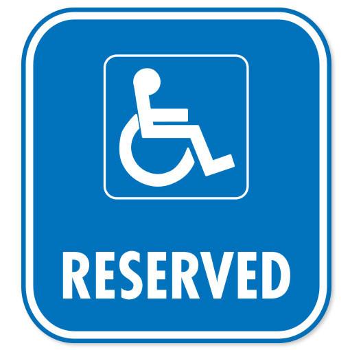 Handicap Parking sign sticker decal 4″ x 4″