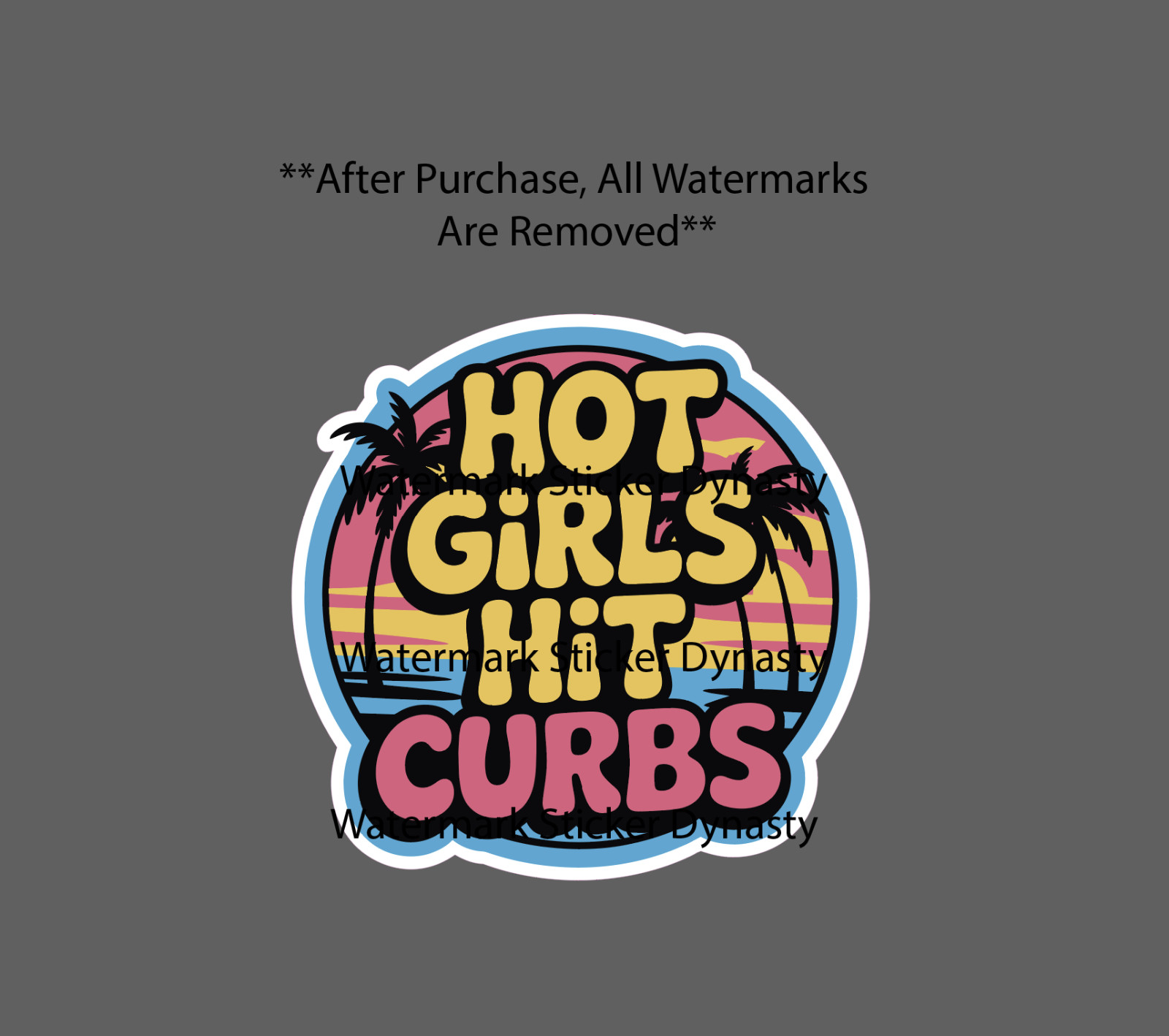 Hot Girls Hit Curbs Sticker Waterproof Decal Driving Funny Humor Quote Gift NEW